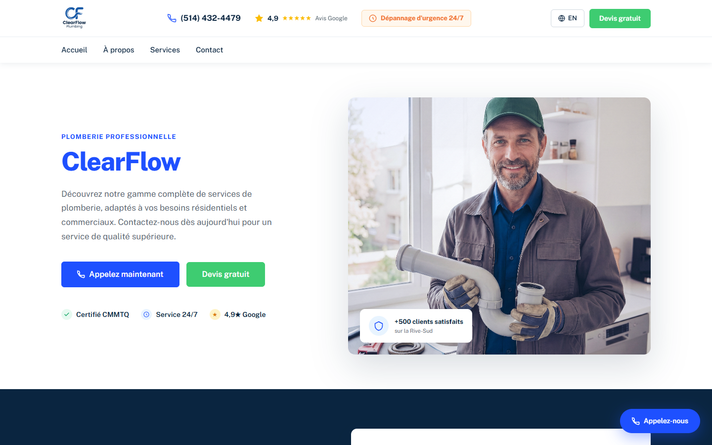 Plumbing website preview